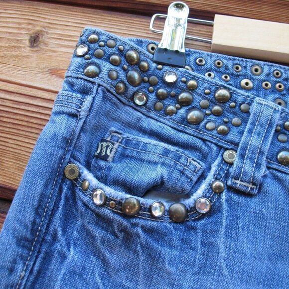 Miss Me Anchorage Stud Boot Cut Jeans 28 X 30 - Picture 5 of 9